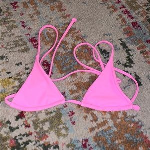 Triangle pink bikini